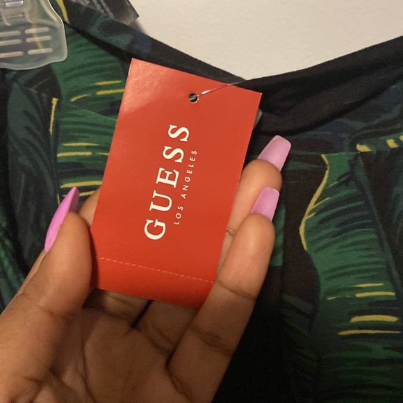 BN: Guess Hot Tropics Palm wide foot pants - Picture 3 of 3